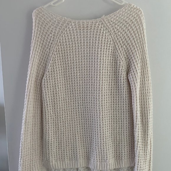 White Hollister Sweater w/ Lace - Picture 2 of 3